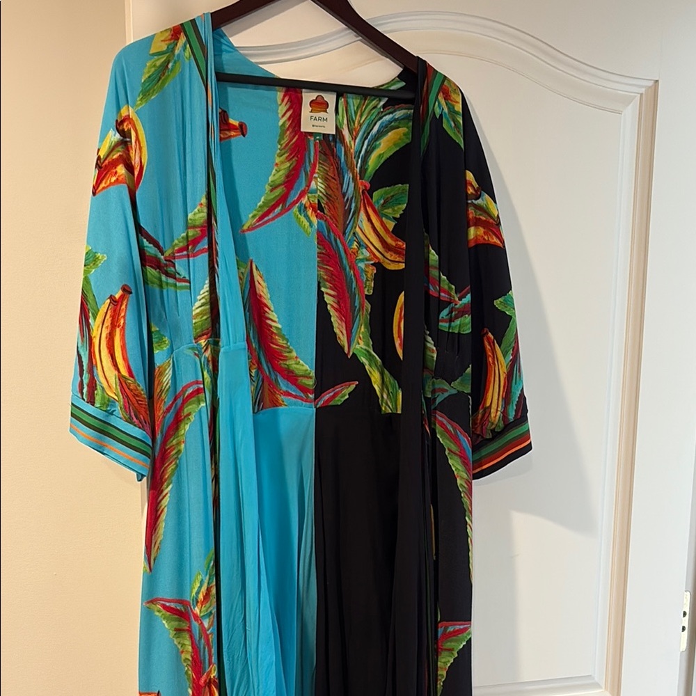 FARM Rio Tropical Banana Print beach dress